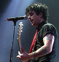 Billie Joe Armstrong, lead vocalist for Green Day, in Cardiff for the American Idiot tour